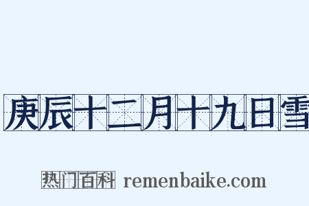 庚辰十二月十九日雪是什么意思的图片